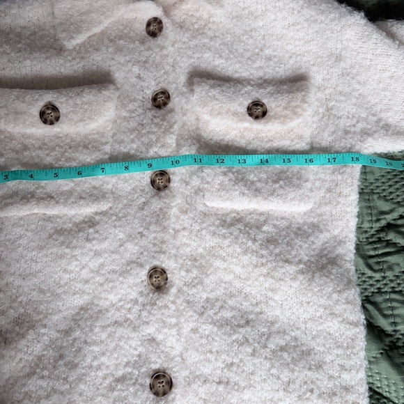 Madewell Jill Bouclé-Knit Sweater Jacket in Alabaster Ivory XS - Picture 7 of 9